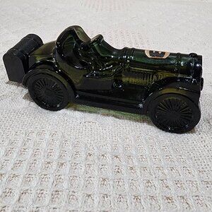 Vintage Avon ROADSTER Green Collectors Car No Label Full Glass Green Bottle